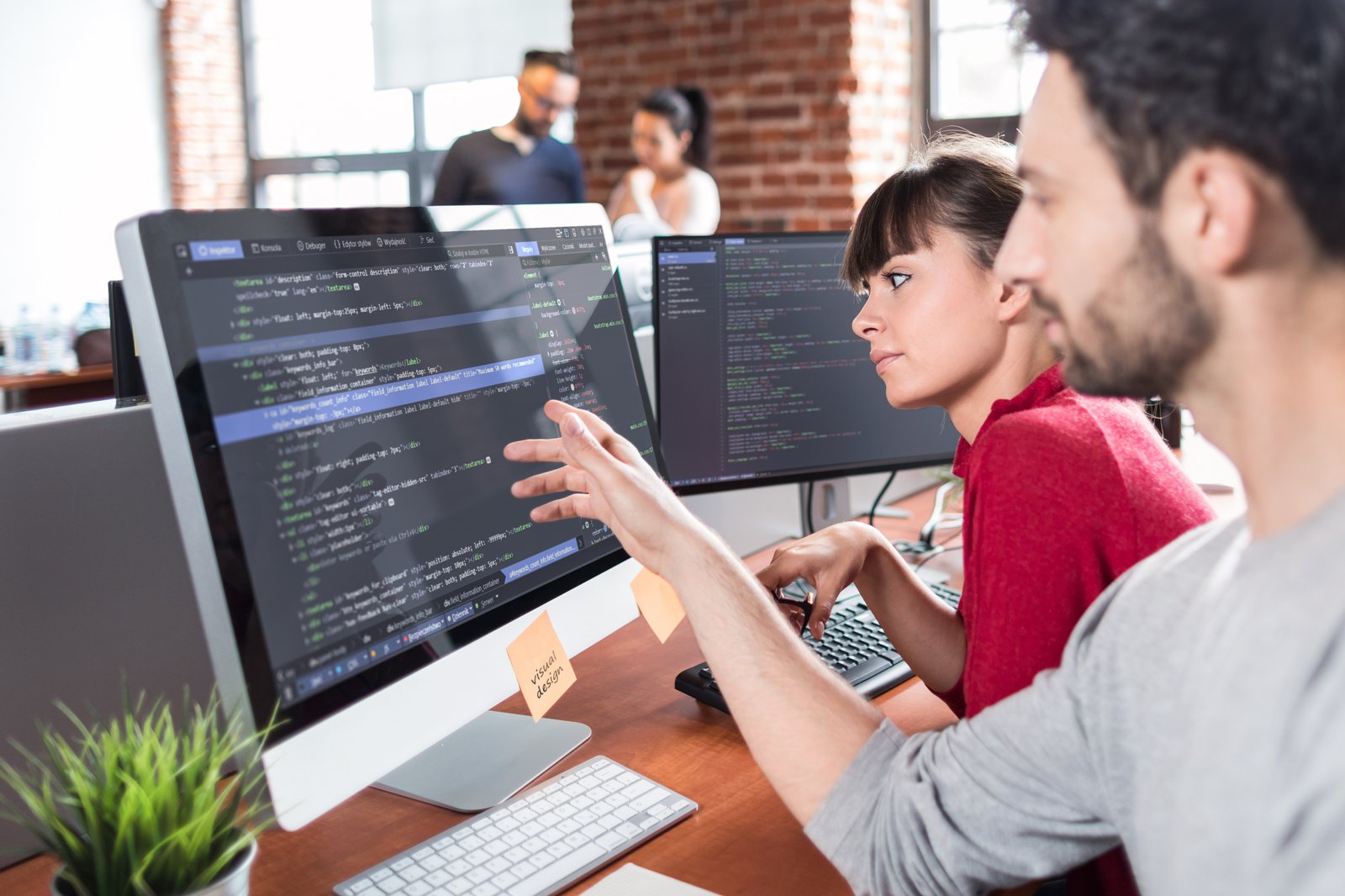 Website design. Developing programming and coding technologies.